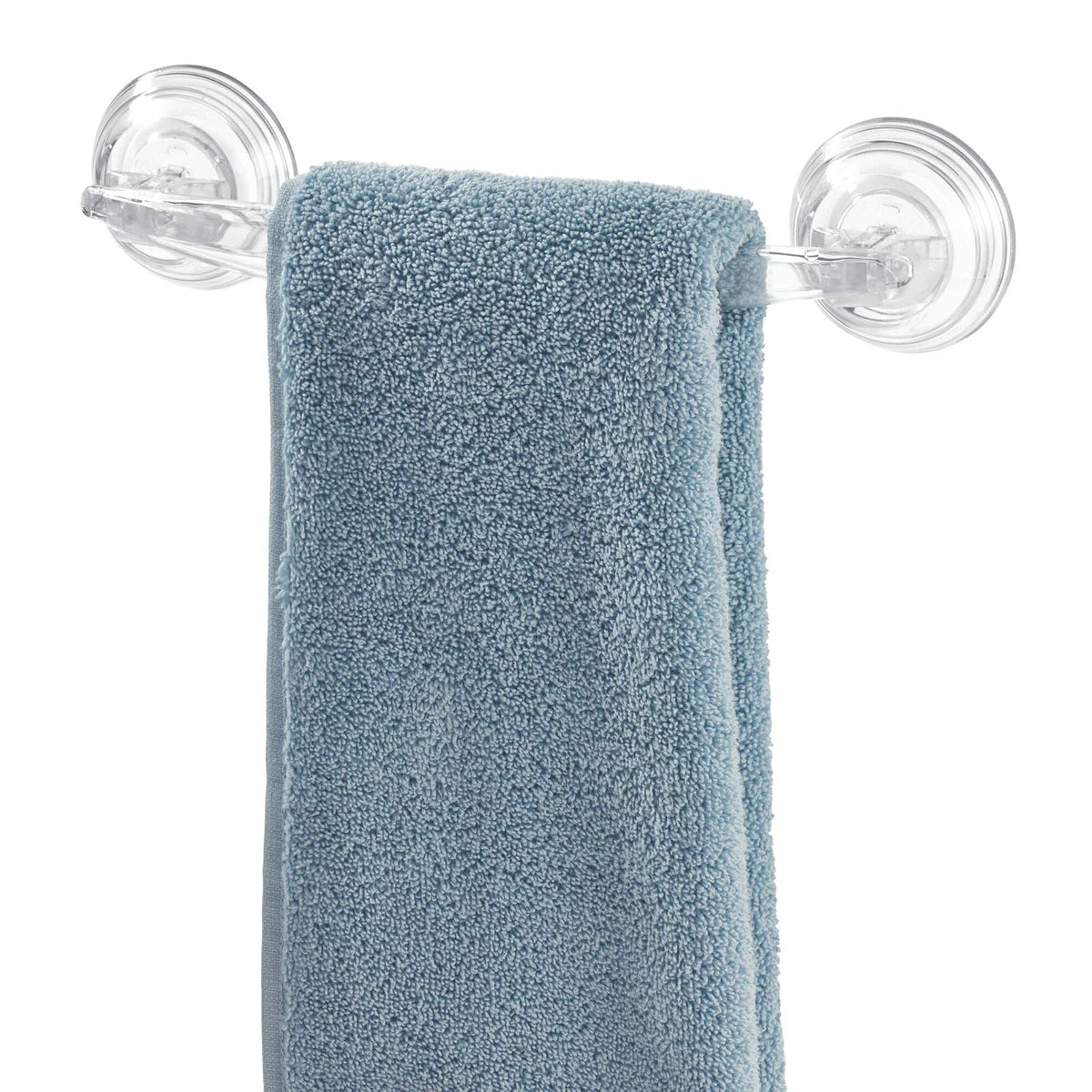 InterDesign Power Lock Suction Towel Bar, Clear - Toallero