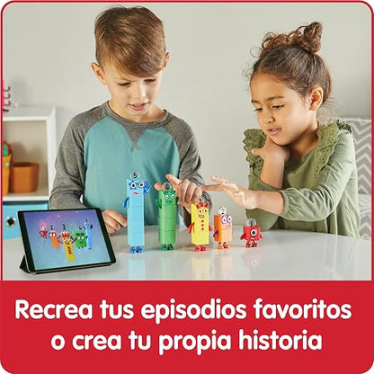 hand2mind Numberblock Friends One to Five Figures, Conjunto de Figuras de Acción Caricaturas, Figuras de Juguete, Conjuntos con Figuras de Acción, Pequeñas Figuras para Niños, Juguetes de Números