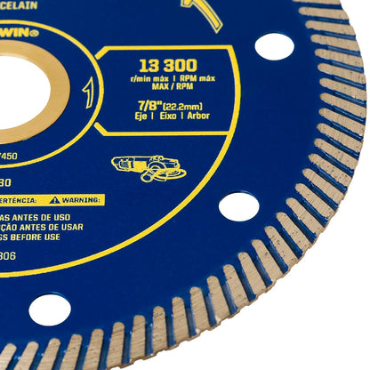 IRWIN Disco de diamante turbo para Porcelanato 4-1/2" (IW57450)