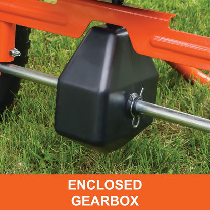 Agri-Fab 45-0614 122 Libras. Esparcidor de transmisión Push Lawn & Garden para Semillas, Fertilizantes, Sal, derretimiento de Hielo; Caminar detrás con Palanca de Control de Flujo fácil de Usar