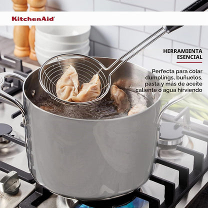 KitchenAid KE010OHOBA - Colador asiático clásico de acero inoxidable
