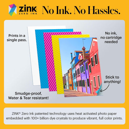 Kodak Cámara Digital de impresión instantánea (Verde)Impresión a Todo Color en Papel Fotográfico Zink 2 x 3 Pulgadas Papel Adhesivo– Imprime Recuerdos al Instante