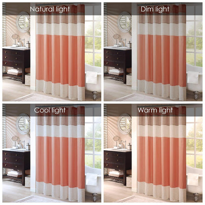 Madison Park MP70-2319 Shower Curtain, Coral