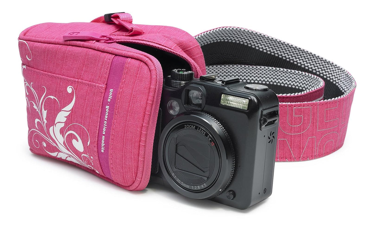 Golla G1152 Estuche para Cámara Fotográfica (Algodón, Poliéster, Rosa, 90 x 120 x 45 mm, 100 x 130 x 55 mm)