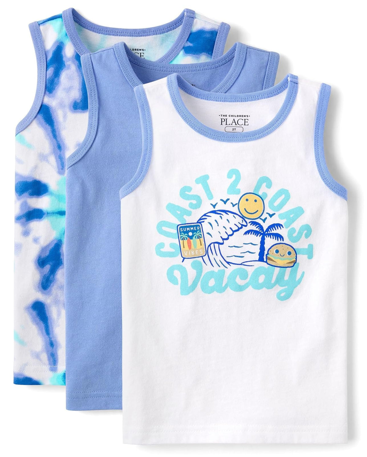 The Children's Place Camisetas Gráficas Manga Corta para Niño - Bright Sky paquete de 3 - 3T