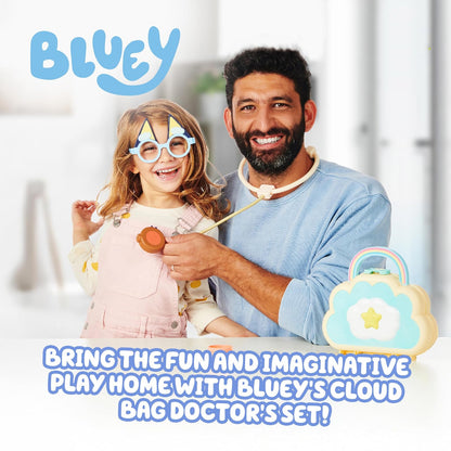 Bluey Cloud Bag - Juego de Juguetes con 7 Piezas de Juego