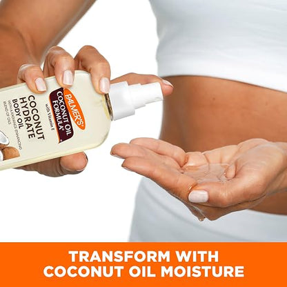 Palmer's Coconut Oil Formula Body Oil - Aceite Corporal Hidratante Coco con Extracto de Café Verde, Absorción Instantánea, Aceite para Baño, Cuerpo y Ducha, 150ml
