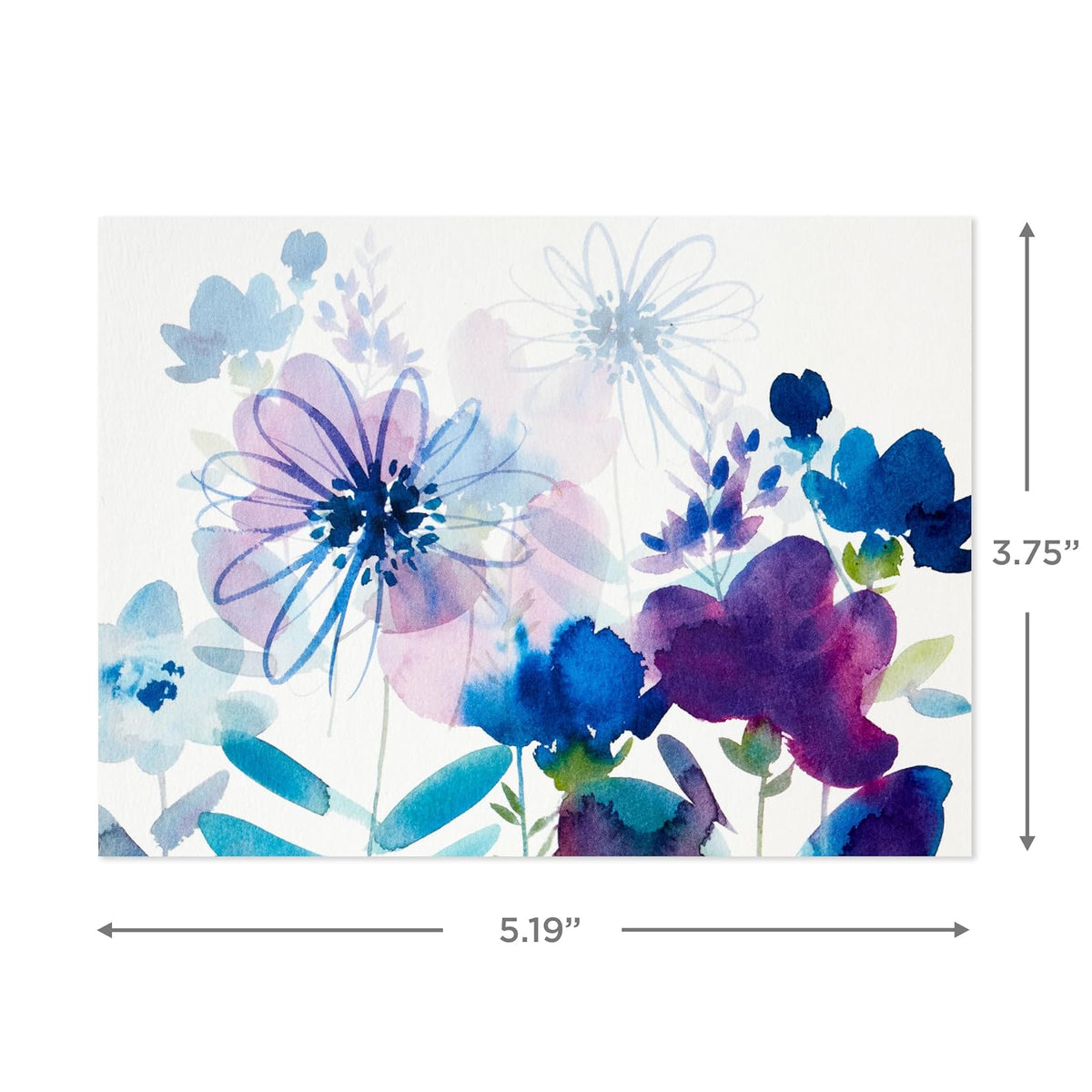 Hallmark Surtido de tarjetas en blanco, flores pintadas (48 tarjetas con sobres)