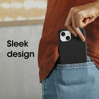 OtterBox - Funda para iPhone 13 (Solamente), Serie Symmetry, Color Negro, Ultra Elegante, Compatible con Carga inalámbrica, Bordes elevados Que protegen la cámara y la visualización