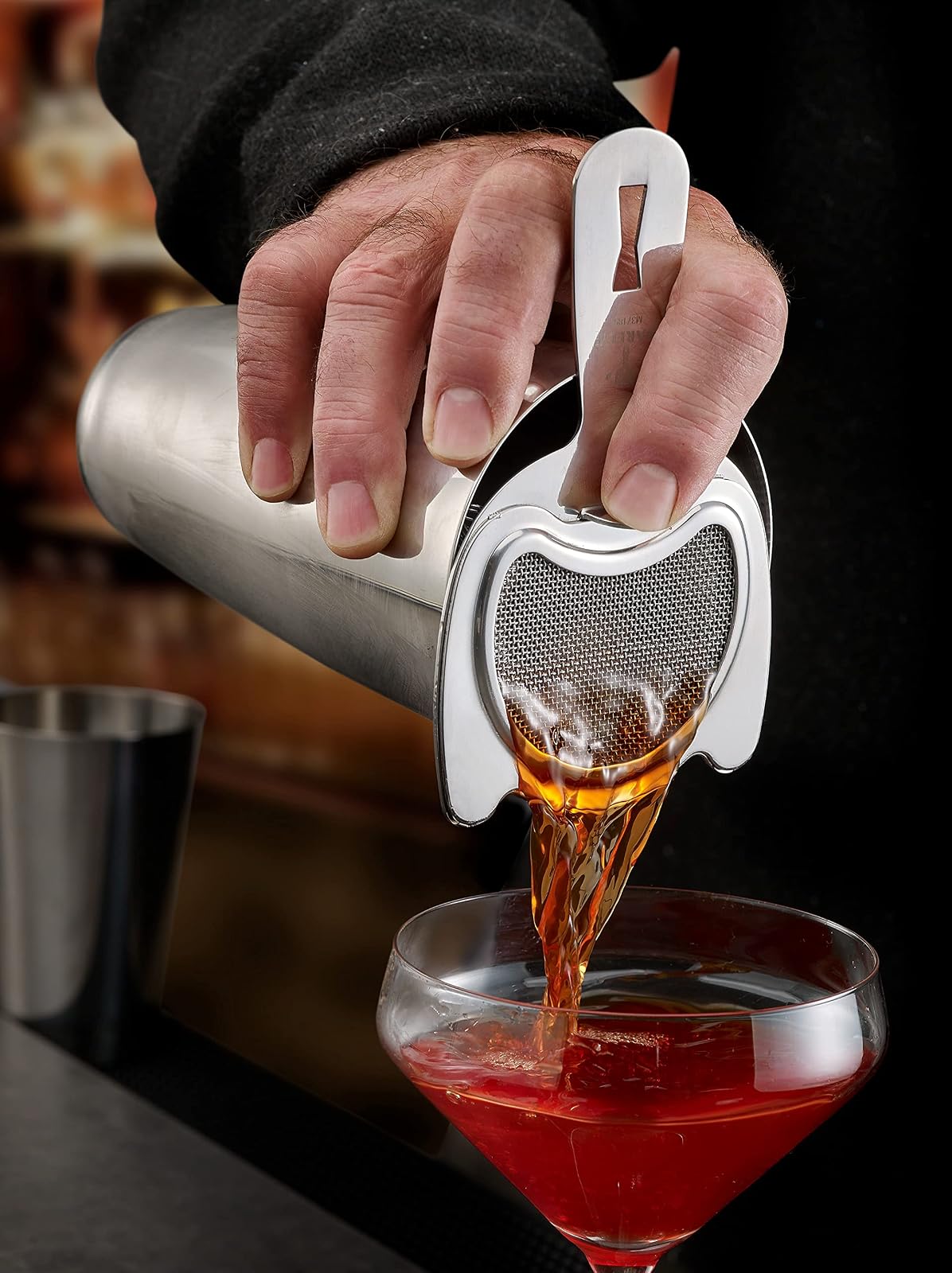 Barfly - Filtro de resorte de malla fina, acero inoxidable