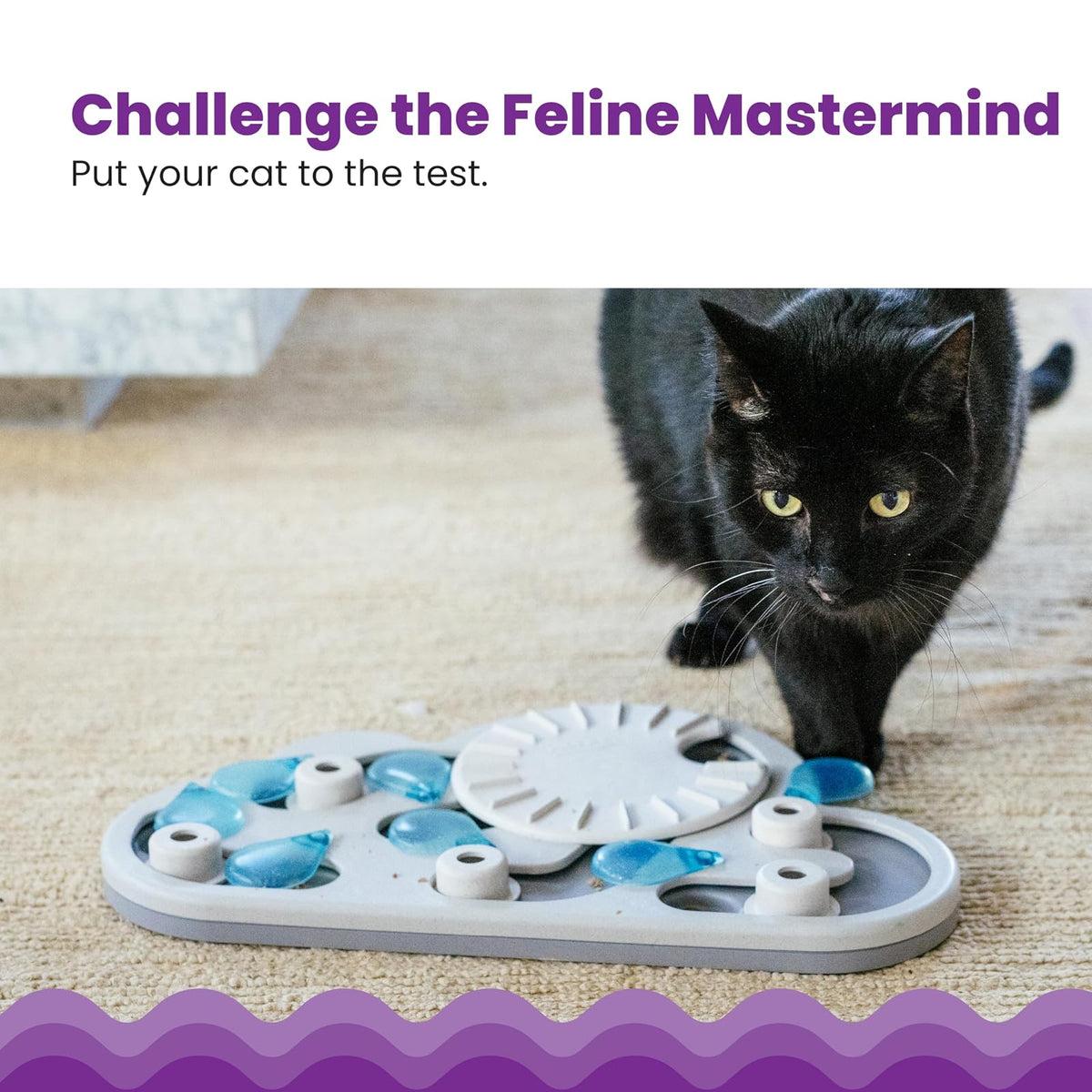 Nina Ottosson by Petstages Rainy Day Puzzle & Play - Rompecabezas Interactivo para Gatos