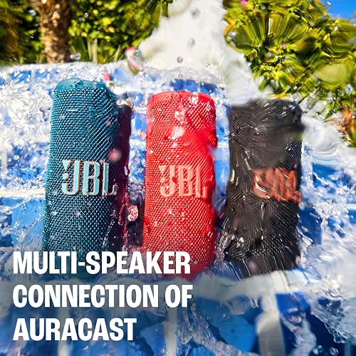 JBL Grip - Altavoz Bluetooth Compacto con Sonido Bold JBL Pro y luz Ambiental, hasta 14 Horas de Tiempo de reproducción, Agua, Polvo y caídas (IP68) y conexión multiparlante con Auracast (púrpura)