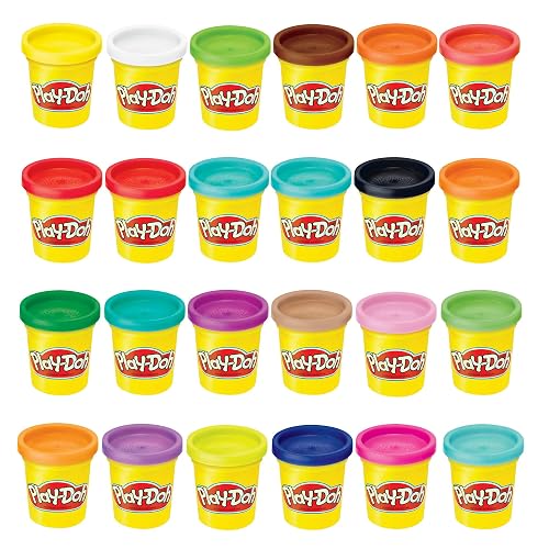 Play-Doh Pack de 24 Latas de Compuesto de Modelado para Manualidades y Actividades de Arte