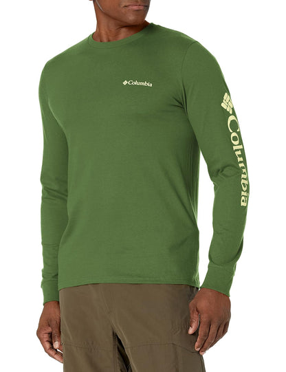Columbia PFG Camiseta de Manga Larga para Hombre - Musgo con bastón - CH