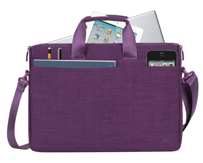 Rivacase 8335 15.6" Maletín Púrpura - Funda (39.6 cm (15.6"), Maletín, Púrpura, Poliéster, Monótono, Resistente a rayones)