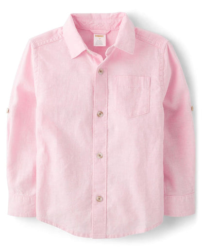 Gymboree Y Camisas de Manga Larga con Botones para niños pequeños Camisa Abotonada para Bebé-Niños