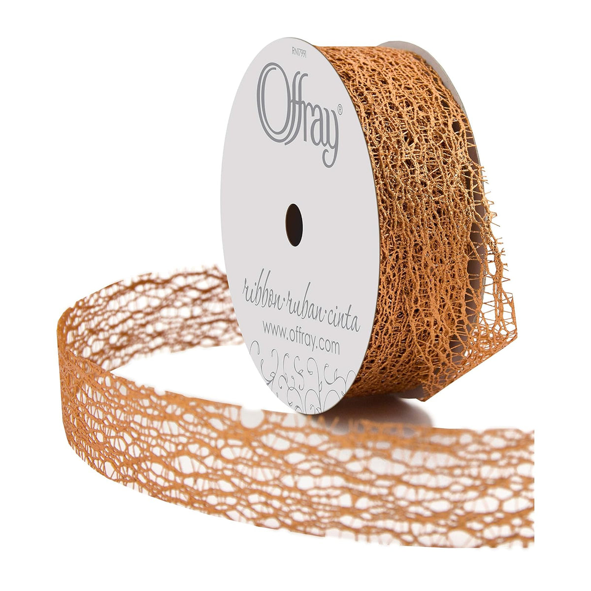 Offray Cinta metálica para Manualidades, Cobre, 1