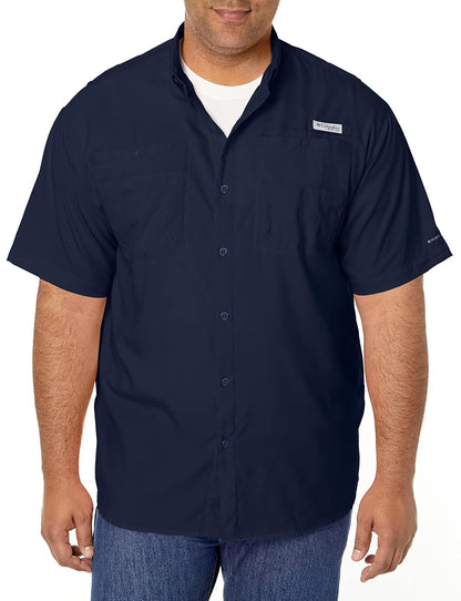 Columbia PFG Tamiami II Camisa de Pesca Manga Corta para Hombre - G - Azul marino Collegiate