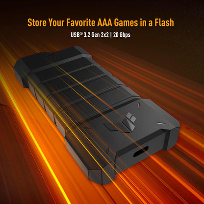 ASUS TUF Gaming A2 Carcasa SSD M.2 NVMe/SATA USB-C 3.2 Gen 2x2 IP68