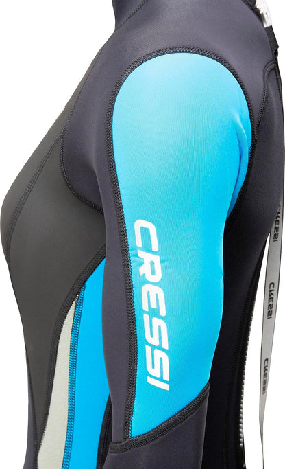 Cressi Morea - Traje de Neopreno para Mujer Completo de 3 mm, en Neopreno de Alta Elasticidad, Calidad Cressi Desde 1946