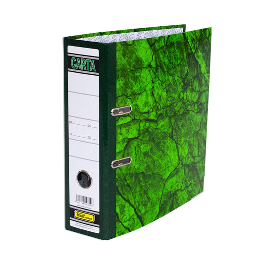 Printaform Registrador Plastificado Verde Marmoleado Tamaño Carta, Modelo REGCAR, (Paquete de 20 Piezas)