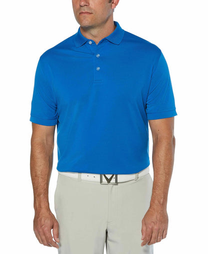 Callaway Polo de Golf otomano de Manga Corta OPTI-Shield Polo para para Hombre - Azul (Magnetic Blue) - XL