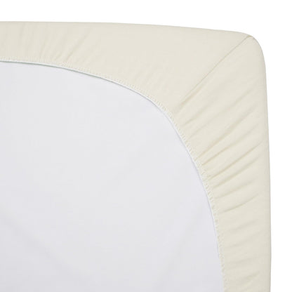 American Baby Company 3 Piece Cotton Value Jersey Knit Fitted Portable Mini Sheet, Ecru, 24" x 38" x 5"