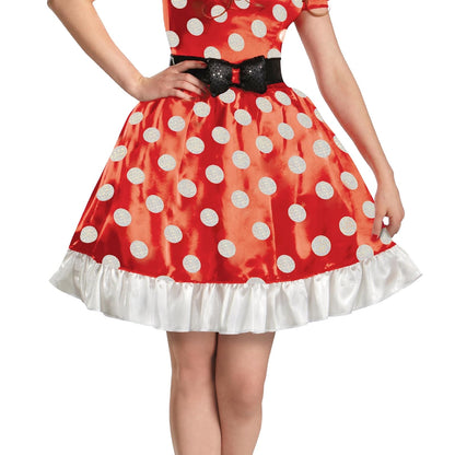 Disguise Disfraz clásico de Minnie Mouse rojo Disfraz clásico de Minnie Mouse rojo Mujer