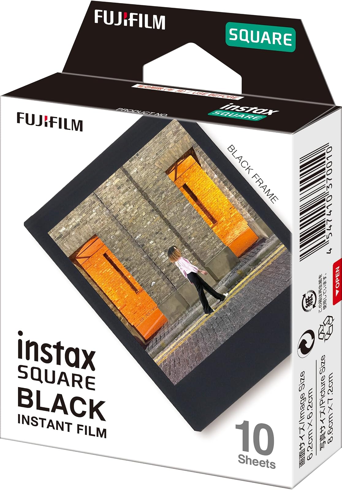 instax Fujifilm Película Square, Paquete de 2 + Fujifilm Square Black Film - 10 exposiciones