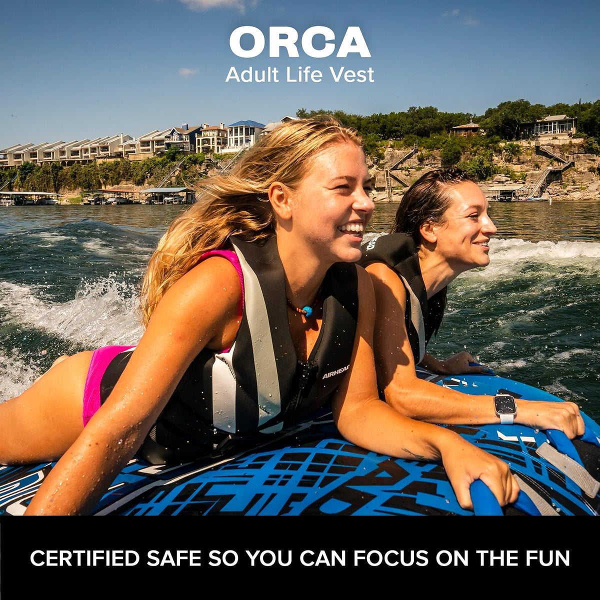 Airhead Orca Neoprene Kwik-Dry Neolite Life Jacket, USCG Approved Adult, Youth and Child Sizes