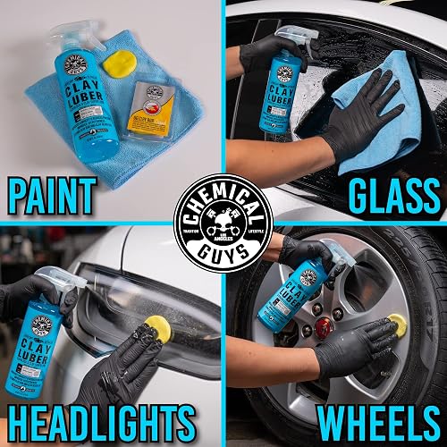 Chemical Guys OG Clay Bar & Lubber Kit Lubricante Sintético, Uso Ligero/Medio, 473 ml (2 Artículos), Amarillo