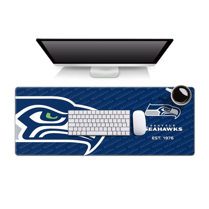 YouTheFan Tapete para Escritorio NFL con Logo de tu Equipo - 30.5 x 80 cm - Seattle Seahawks