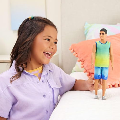 Barbie Fashionista Muñeco Ken Playera de Tirantes y Short para niñas de 3 años en adelante