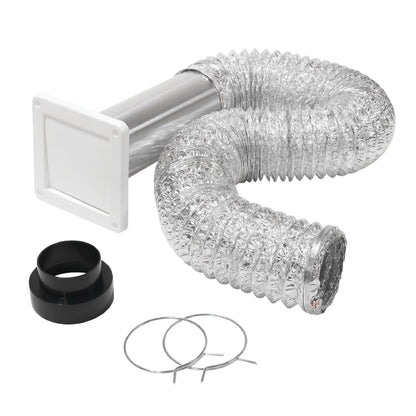 Homewerks HW481-UL181 - Kit de conductos de ventilación de pared para extractor de aire, aluminio