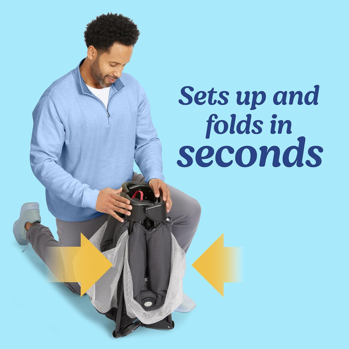 Graco - Parque infantil Pack 'n Play On The Go con patas plegables automáticas, Kaden