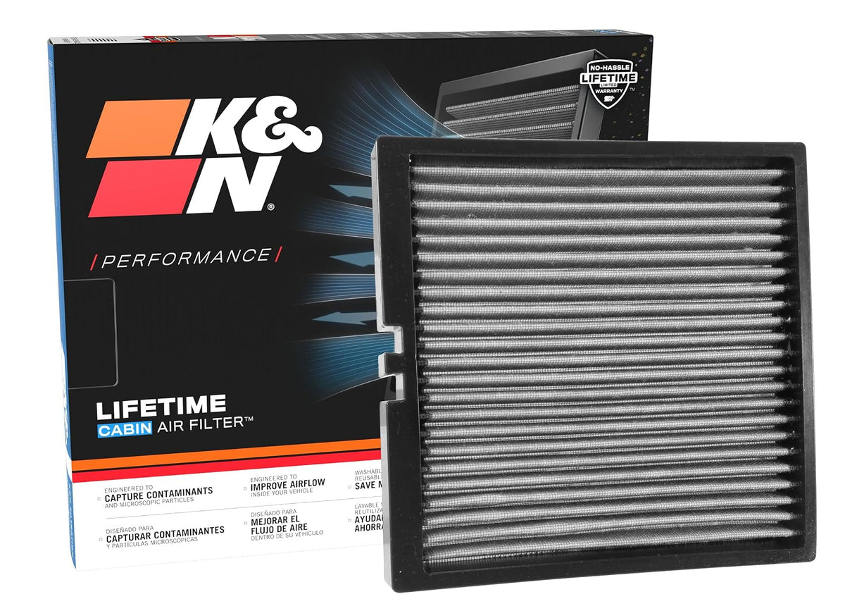 K&N Filtro de Aire de Cabina Premium, Lavable y Reutilizable - VF2044