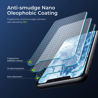 ORIbox - Protector de visualización de vidrio para iPhone 11 Pro y iPhone X/Xs, 3 paquetes de protectores de visualización de vidrio templado HD antiarañazos