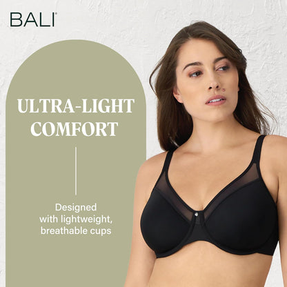 Bali - Playera con Aros para Mujer, One Smooth U, Ultra Ligera, Brasier Convertible