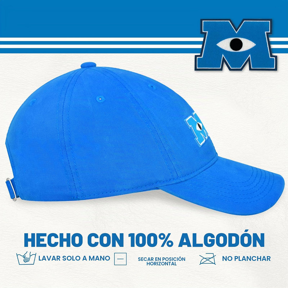 Disney Pixar Monsters Inc Monsters University - Gorra de béisbol Ajustable, para Adultos y jóvenes
