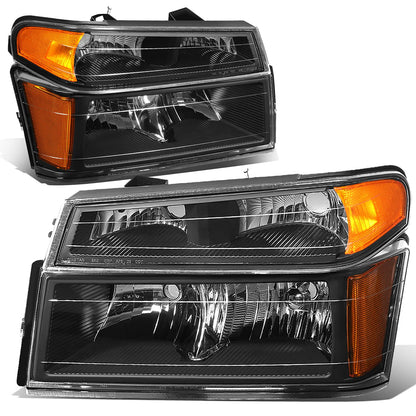 DNA Motoring Conjunto de Faros Delanteros, Lado Conductor y Pasajero - HL-OH-CCOL044P-BK-AM