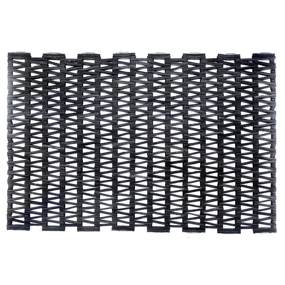 Durable Durite Tapete para entrada, para el aire libre, con eslabones de neumático reciclados, Negro/Amarillo, 20" x 30"
