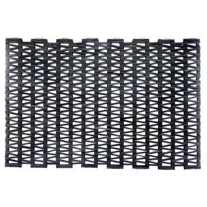 Durable Durite Tapete para entrada, para el aire libre, con eslabones de neumático reciclados, Negro/Amarillo, 20" x 30"