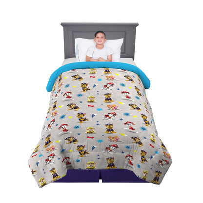 Franco Kids Bedding Edredón Reversible de Microfibra súper Suave, tamaño Individual/matrimonial, Patrulla Canina