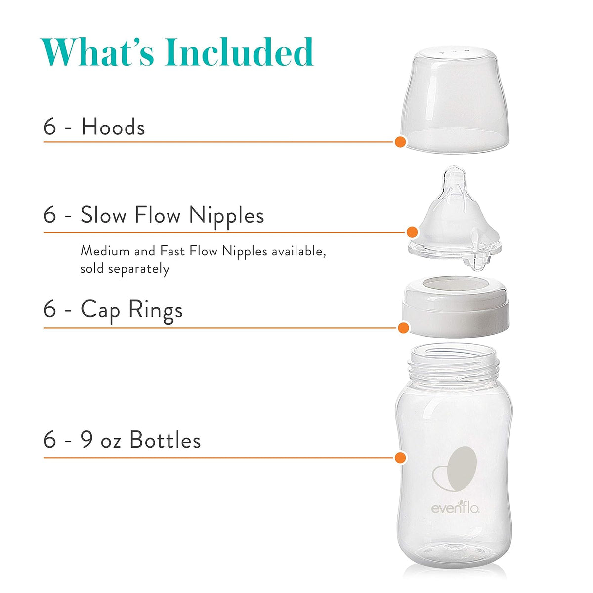 Evenflo Feeding 6 Piece Balance, 9 Ounce