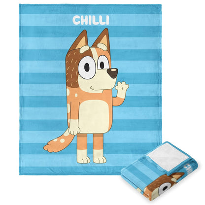 Northwest Bluey Manta de Tacto de Seda 50 x 60 Pulgadas - 1.27 m x 1.53 m - Roll Call Chilli