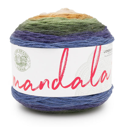 Lion Brand Mandala DK Estambre Ligero Autorayas para Tejer y Crochet - 1 paquete - Lago Ness