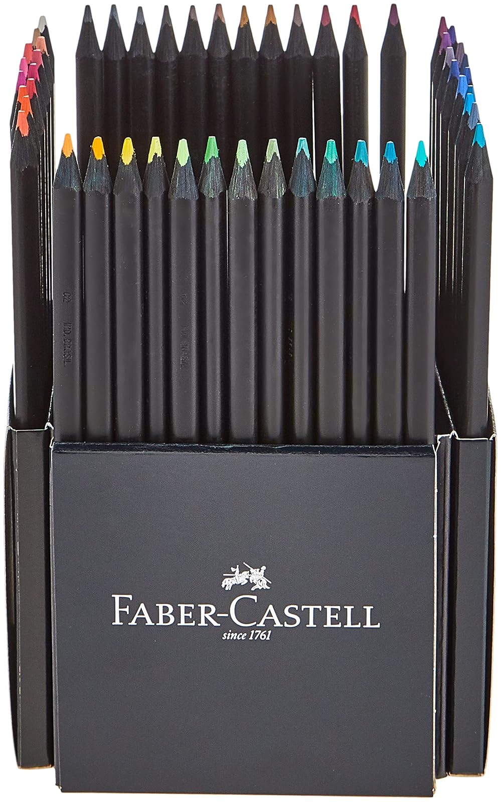 Faber-Castell Colores Supersoft Black Edition con 50 Diferentes Colores, cuenta con una mina supersuave y con una pigmentación fuerte resaltando tonos intensos sobre cualquier tipo de papel