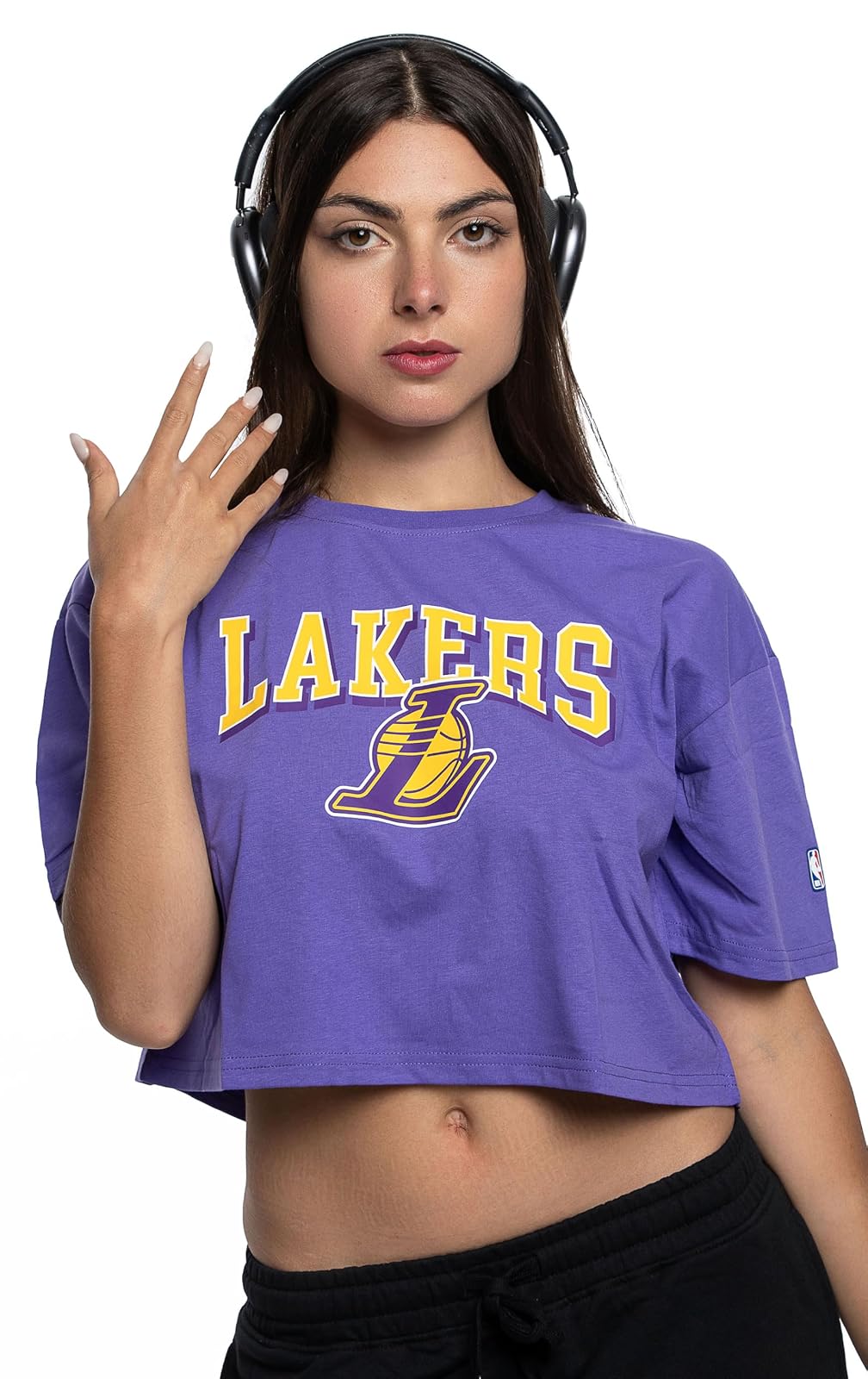 FExPro México Inc Crop Top NBA Manga Corta para Mujer Talla