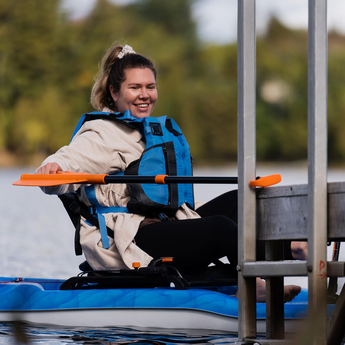 Pelican - Paleta telescópica Universal de Emergencia - Remo Plegable para Kayak - Accesorio para Barco de Seguridad