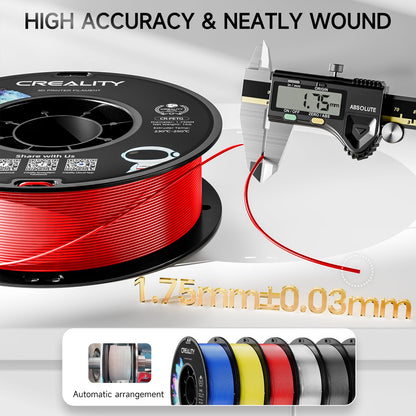 CREALITY - Filamento PETG de 1,75 mm, 1 kg, rojo